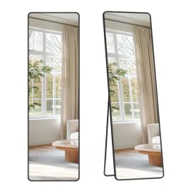 songmics-lustro-stojace-w-aluminiowej-ramie-150-x-40-cm-czarne