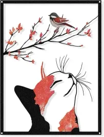metalowa-dekoracja-scienna-kot-z-ptakiem-sylwetka-obraz-ze-stali-40x30-cm