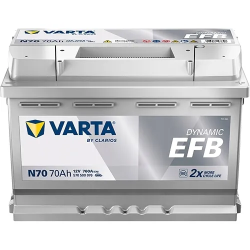 Akumulator Varta Blue Dynamic EFB START&STOP 70Ah 760A