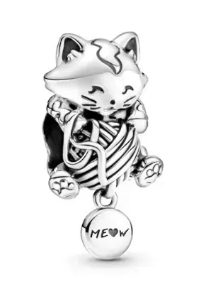 CHARMS PANDORA KOTEK I KŁĘBEK WEŁNY 799535C00 SREBRNY