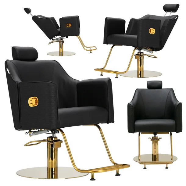 Fotel fryzjerski barberski hydrauliczny do salonu fryzjerskiego Brilia