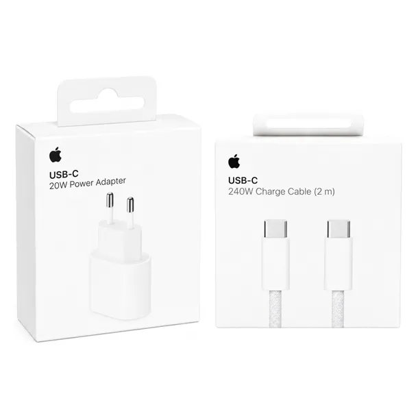 SZYBKA ŁADOWARKA 20W USB-C KOSTKA + KABEL USB-C 2M do IPHONE 15 16 PRO MAX