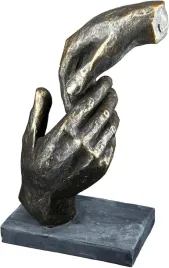 rzezba-dekoracyjna-figurka-dlonie-two-hands-brazowa-szara-21-cm-prezent