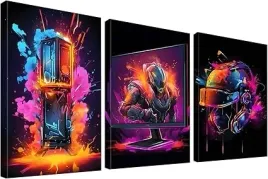 zestaw-plakatow-gamingowych-w-drewnianej-ramie-3-szt-neonowa-dekoracja-gry
