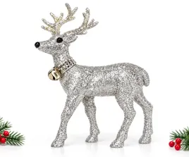 jelen-swiateczny-20-cm-srebrny-brokatowy-renifer-figurka-ozdoba