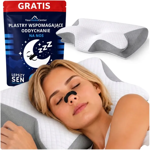 Poduszka Ortopedyczna Do Spania NA PLECACH BRZUCHU BOKU +30 Plastrów GRATIS