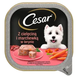 cesar-mokra-karma-dla-psa-z-cielecina-i-marchewka-w-terynie-300g