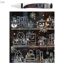 uni-marker-kredowymalowanie-po-szybieszkle-hallowendekoracje-na-oknie