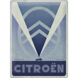 tablica-metalowa-plakat-30x40cm-citroen-2cv-logo-blue-23308