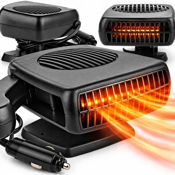 Nagrzewnica Samochodowa 12V 200W Termowentylator Grzejnik do Szyb Auta