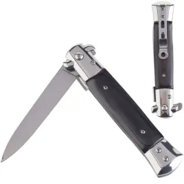 noz-skladany-sprezynowy-edc-spear-point-linerlock-automat-czarno-srebrny