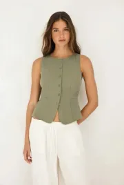 stradivarius-zielona-kamizelka-guziki-wiazanie-pk01-m