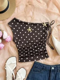 shein-brazowy-top-wzor-groszki-s06-140-146