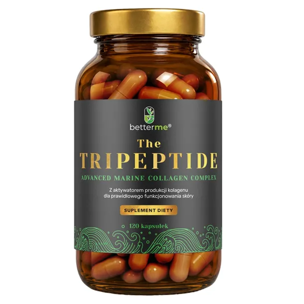 Kolagen Tripeptydy rybie 120KAPS KWAS HIALURONOWY I WITAMINA C BETTERME