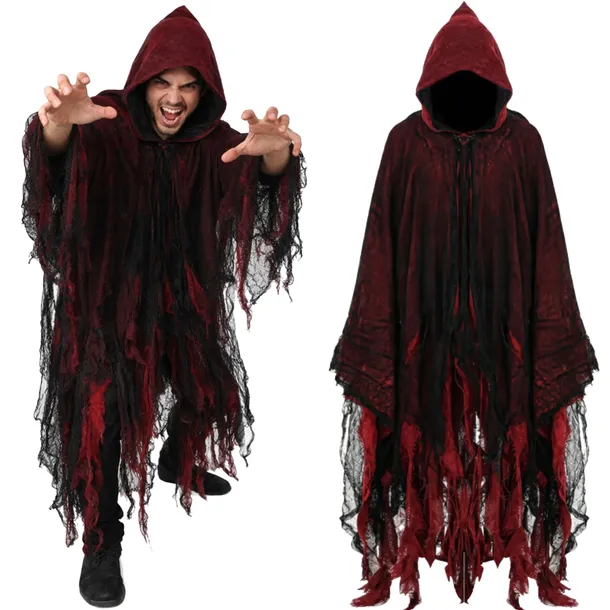 Kostium strój na Halloween peleryna kostucha ponury żniwiarz śmierć 150 cm