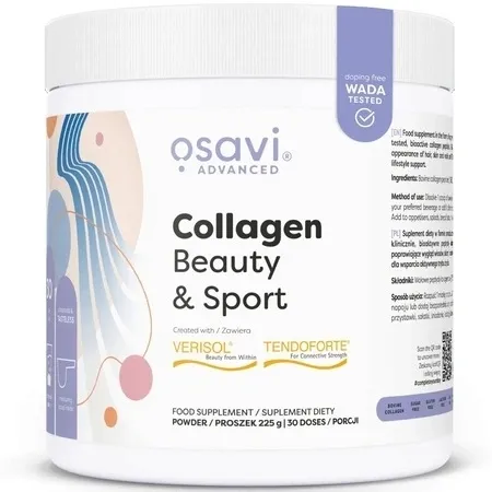 Osavi Collagen Beauty & Sport 225 g Kolagen ŚCIĘGNA Więzadła SKÓRA Włosy