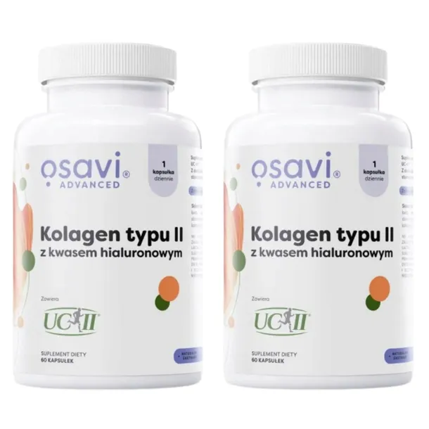 2x Osavi Kolagen typu II z Kwasem Hialuronowym 60 kap Kości Stawy Chrząstki