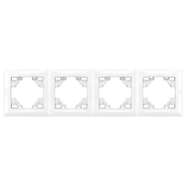 ramka-poczworna-do-gniazdek-kontaktow-toolight-oste-jnh016-4f-biala