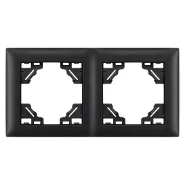 ramka-podwojna-do-gniazdek-kontaktow-toolight-oste-jnh014-2f-czarna