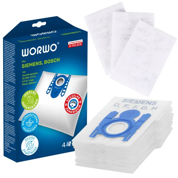 12x WORKI DO ODKURZACZA BOSCH GL 30 SERIE 4 SERIE 6