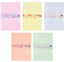 oxford-brulion-b5-96k-kratka-floral-5-kolorow-soft-touch