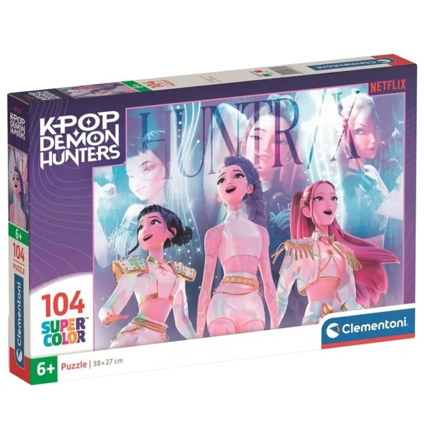 Puzzle K-Pop Demon Hunters 104 el. Super Color Clementoni