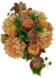 stroik-gesty-wiazanka-na-grob-cmentarz-roze-chryzantemy-cappuccino-brazowe