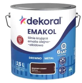dekoral-emalia-do-drewna-i-metalu-emakol-brazowy-ciemny-matowa-25l