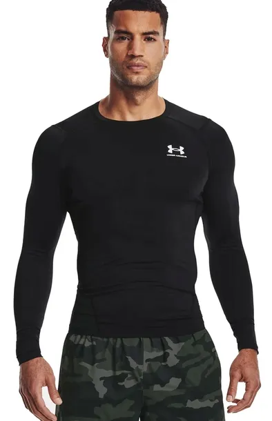 KOSZULKA TERMOAKTYWNA UNDER ARMOUR MĘSKA CZARNA WARSTWA TERMA TRENING r. S