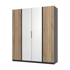 szafa-klaro-200-cm-lustra-dab-evoke-czarna-4-drzwi-polki-drazek