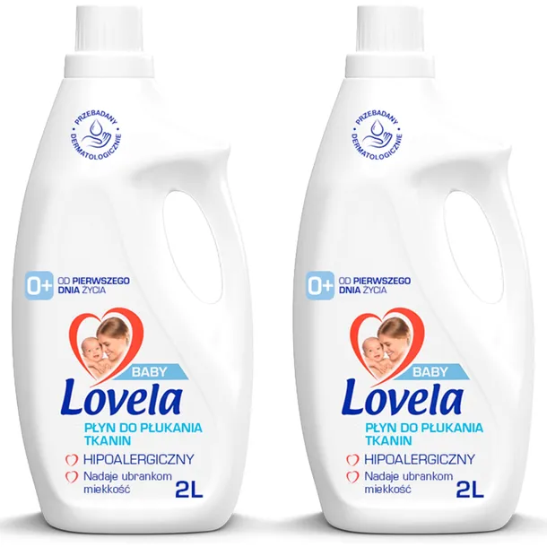 Lovela Baby Zestaw Płyn Hipoalergiczny do Płukania Tkanin dla Dzieci 2x 2L