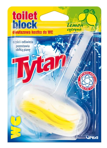 DWUFAZOWA KOSTKA DO WC TYTAN LEMON KOSZYCZEK 40G