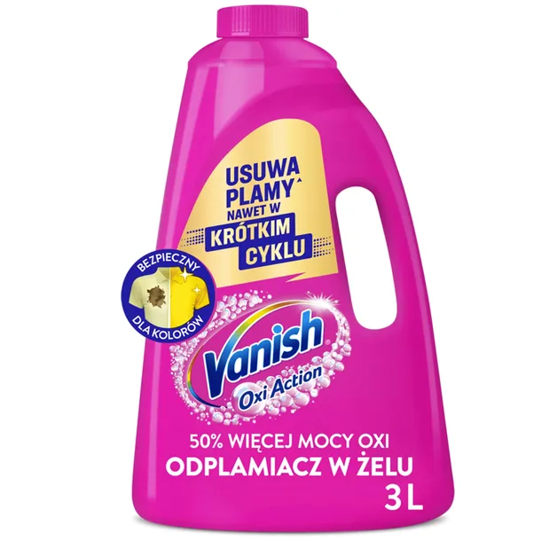 Vanish Oxi Action Pink odplamiacz do tkanic w żelu 3l