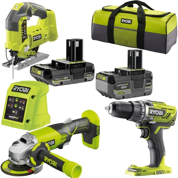 Zestaw RYOBI Combo 3 Urządzenia Akumulatorowe + 2xAku + Ładowarka + Torba