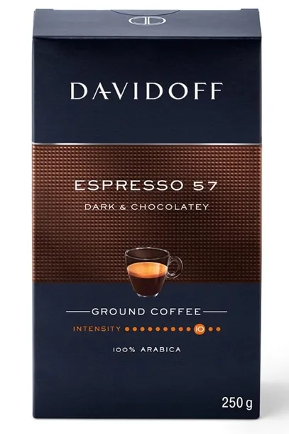 Davidoff Espresso 57 Dark & Chocolatey 250g Kawa Mielona Arabika