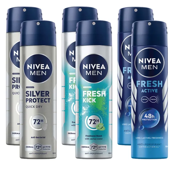 NIVEA MEN Antyperspirant męski 6*150ml