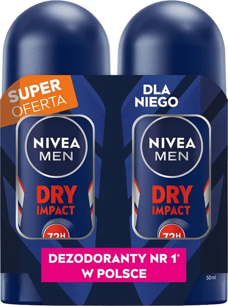 NIVEA MEN Antyperspirant DRY IMPACT Duopack 2 x 50 ML