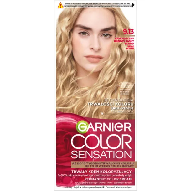 Garnier Color Sensation Krem koloryzujący 9.13 Beżowy Jasny Blond