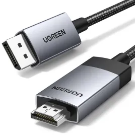 kabel-ugreen-dp119-15773-displayport-hdmi-4k-60hz-1m-szary-jakosc