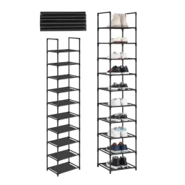 modulowa-szafka-na-buty-waska-wysoka-stojak-regal-173cm-10-poziomow-czarna