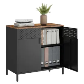 komoda-szafka-metalowa-z-2-drzwiczkami-regulowana-804076-cm-szara-brazowa