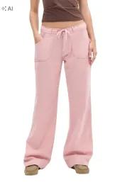 spodnie-materialowe-bdg-urban-outfitters-m-rozowy