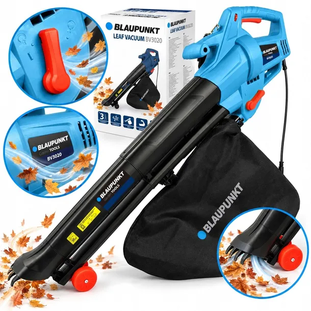 DMUCHAWA DO LIŚCI ODKURZACZ ROZDRABNIACZ 3500W 45L BLAUPUNKT BV3020