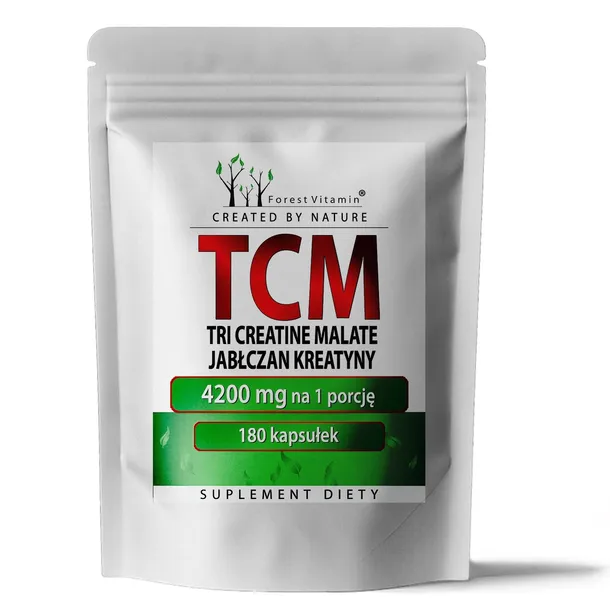 JABŁCZAN KREATYNY TCM 180 KAPSUŁEK KREATYNA Cytrynian Trikreatyny CM3