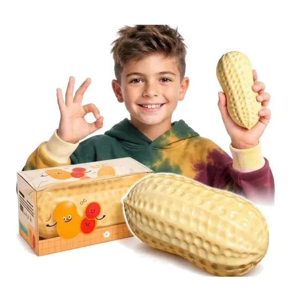 Gniotek Crunchy Orzeszek Squishy Orzech Fistaszek Antystresowy Sensoryczny