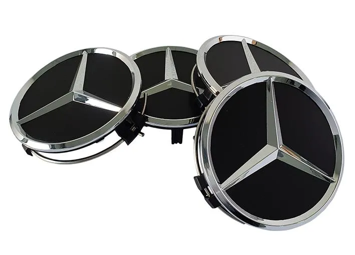 DEKIELKI DO FELG MERCEDES AMG 75MM / 70MM DEKLE ZAŚLEPKI ZNACZKI KAPSLE KAPSELKI