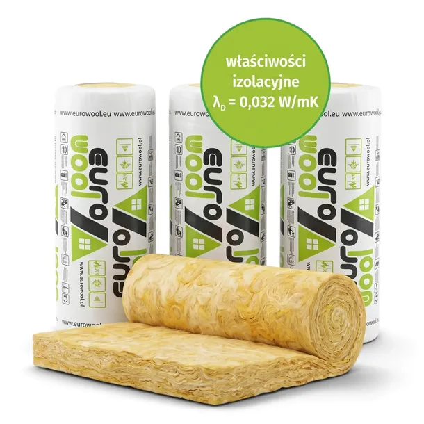 WEŁNA MINERALNA EUROWOOL 0,032 5CM 6M2 ATESTOWANA MATA SZKLANA IZOLACJA
