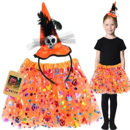halloweenowa-spodniczka-tiulowa-opaska-przebranie-stroj-dynie-kostium
