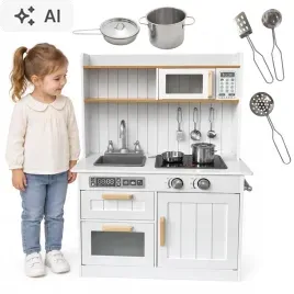 klasyczna-drewniana-kuchnia-dla-dzieci-kiddiecookery-biala-akcesoria