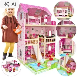 drewniany-domek-dla-lalek-daria-90-cm-basen-staw-mebelki-duzy-taras